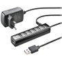 Ngs Hub USB 2.0 con alimentación externa iHub7 Tiny 7 puertos USB